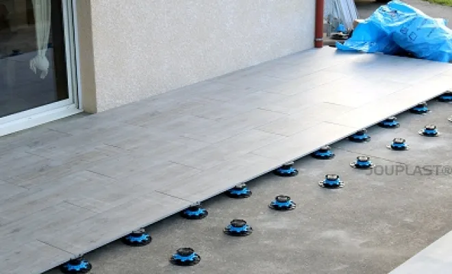 Pose de terrasse sur plots à barbezieux , Barbezieux-Saint-Hilaire, PASSION FLEUR ET GAZON